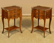Pair Of Parquetry Side Tables C.1960