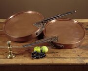 Pair Of Very Large Copper Sauté Pans C.1870