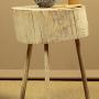 Primitive Elm Stick Leg Chopping Block Side Table
