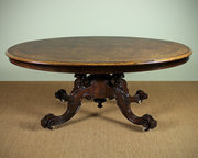 Reduced Burr Walnut Centre Table C.1870.