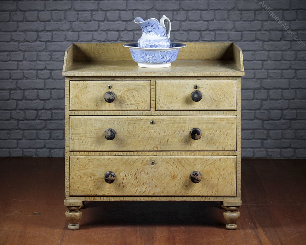Regency Painted Pine Chest Of Drawers C.1830. Antiques Atlas
