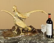 Sculpture Of Golden Pheasants C.1930