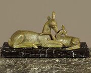 Sculpture Of A Doe & Fawn C.1950