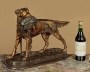 Sculpture Of A Gun Dog By Jules Moigniez C.1890