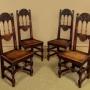 Set of Four 17th.c. Style Oak Dining Chairs