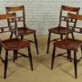 Set of Four Ash & Elm Oxford Kitchen Chairs c.1880