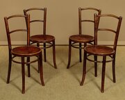 Set Of Four Bentwood Dining Chairs C.1900