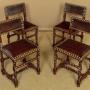 Set of Four Oak & Leather Dining Chairs c.1920