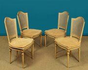 Set Of Four Painted Dining Chairs C.1960