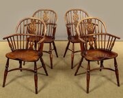 Set Of Four Windsor Armchairs