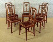 Set Of Six Art Nouveau Dining Chairs C.1900