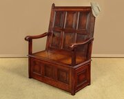 Short Oak Box Settle C.1880