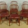 Six Mahogany & Leather Dining Chairs