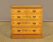 Small Painted Pine Chest Of Drawers C.1890