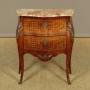 Small Parquetry Marble Top Commode c.1960