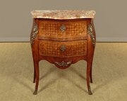 Small Parquetry Marble Top Commode C.1960