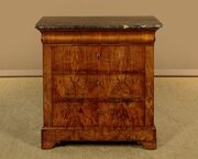 Small Walnut & Marble Top Commode C.1840
