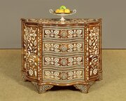 Syrian Inlaid Serpentine Chest Of Drawers