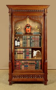 Tall Gothic Bookcase C.1880