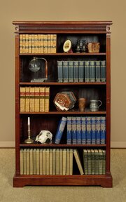 Tall Walnut Open Bookshelves C.1905