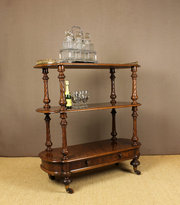 Victorian Walnut Drinks Table.