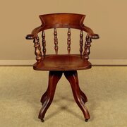 Walnut Revolving Desk Chair C.1880