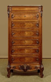 Walnut Secretaire Abattant With Drawers C.1880