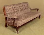 Long Walnut Sofa By Blain Of Liverpool C.1870