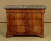 Walnut & Marble Top Commode C.1870
