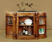 Walnut & Marble Top Side Cabinet C.1870