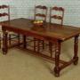 Walnut & Oak Kitchen Dining Table c.1900