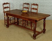 Walnut & Oak Kitchen Dining Table C.1900