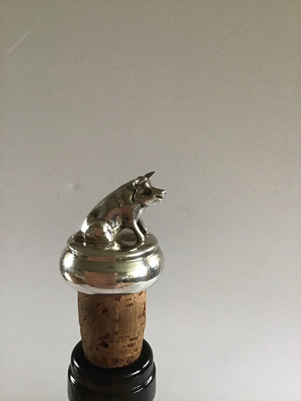 Antiques Atlas Novelty Silver Piggy Wine Bottle Stopper