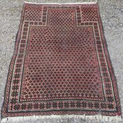 Antique Distressed Baluch Prayer Rug. 160cm X 123c