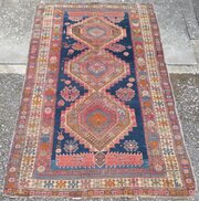 Antique Distressed Shirvan Rug 184cm X 120cm.