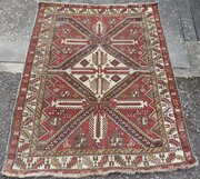 Antique Shirvan Rug. 158cm X 126cm.