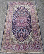 Antique Indian "Kashan" Rug. 161cm X 98cm.
