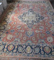 Antique Tabriz Carpet. 366cm X 275cm.