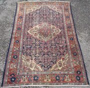 Distressed Antique Malayer Rug. 211cm X 142cm.