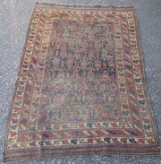 Distressed Antique Afshar Tribal Rug. 176cm X 123c