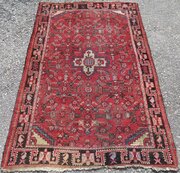 Distressed Antique Persian Hamadan Rug. 196cmX130c