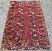 Distressed Antique Tekke Turkmen Rug. 183cm X 126c