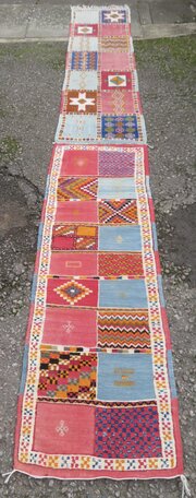 Moroccan Berber Narrow Runner. 458cm X 64cm. 