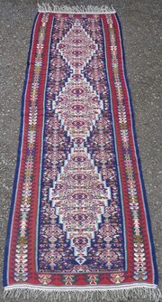 Old Senneh Bijar Narrow Kilim Rug .212CM X 77CM.