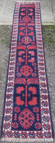 Turkish Yagcibedir Narrow Runner. 276cm X 59cm.