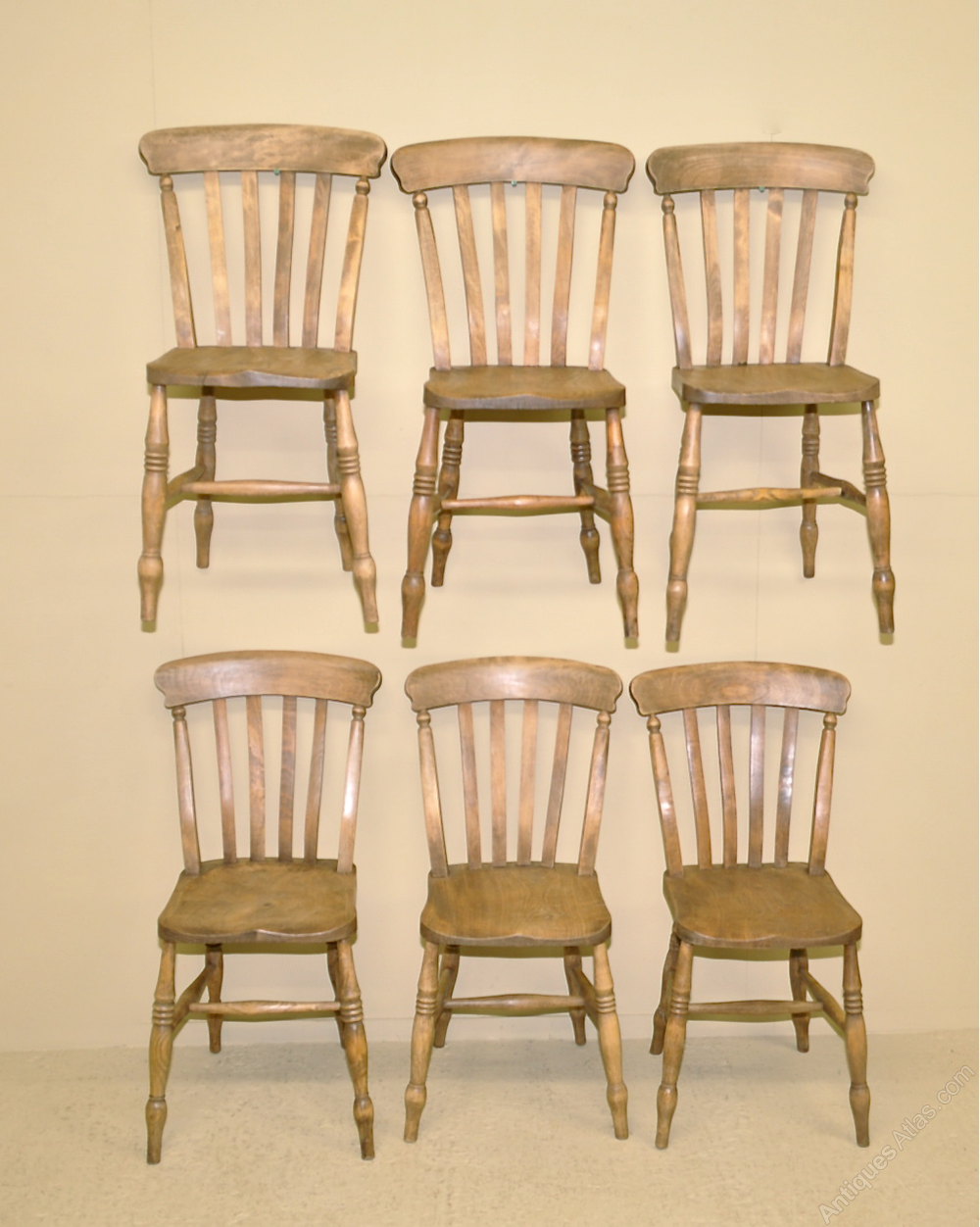 Set Of 6 Farmhouse Kitchen Chairs Antiques Atlas