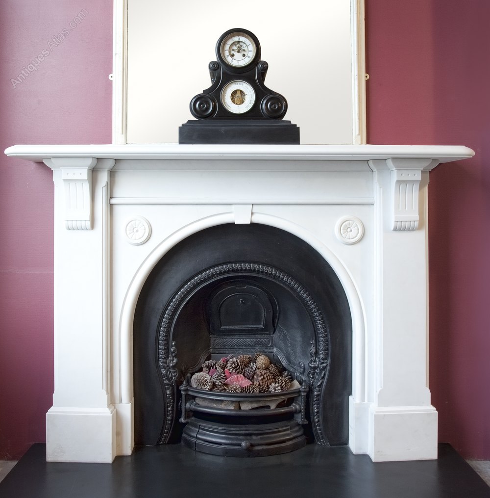 Antiques Atlas Antique Victorian Statuary White Marble Fireplace