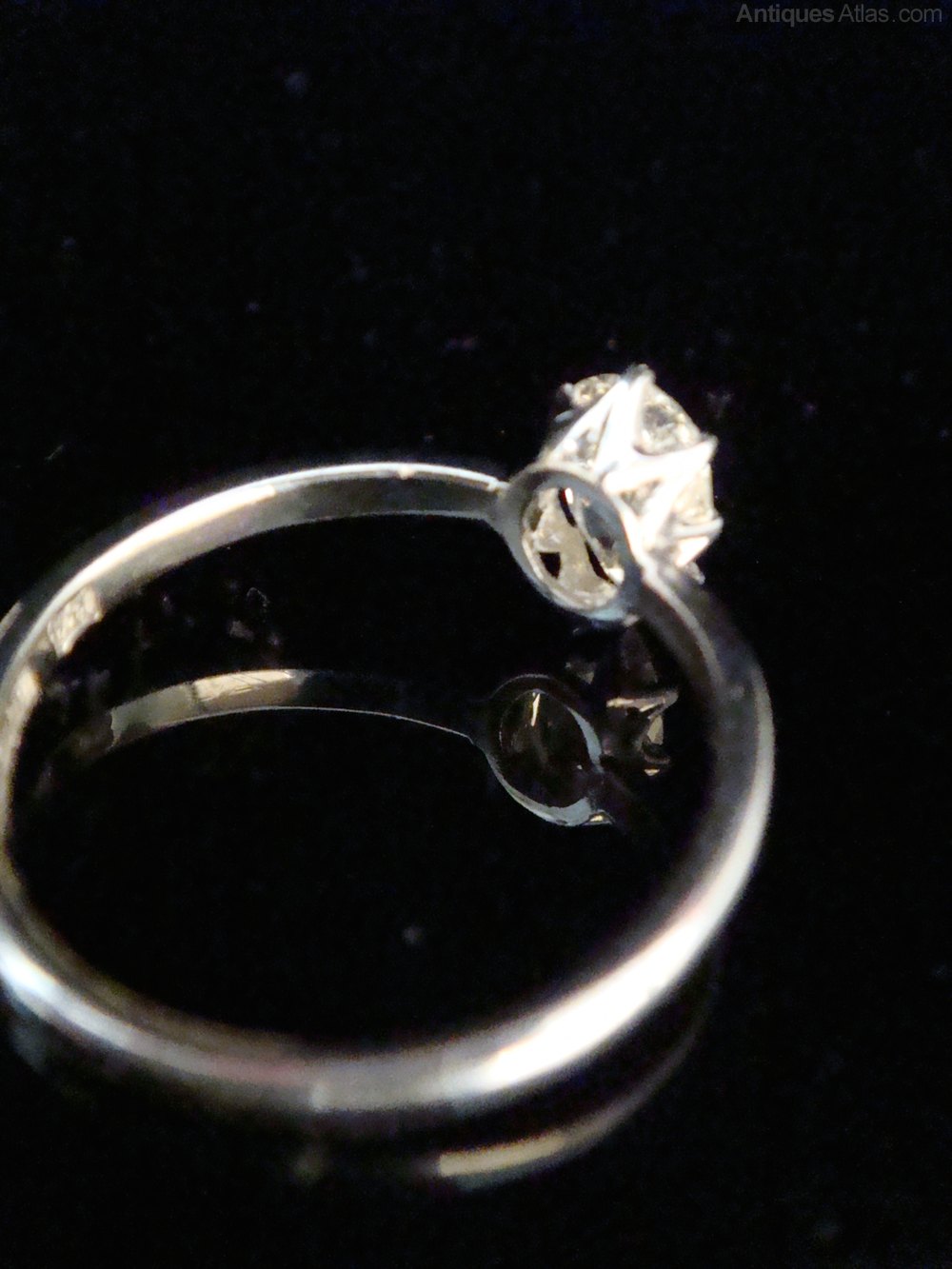 Antiques Atlas - Art Deco Platinum Old Pear Cut Diamond Ring 1.50ct