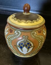 Gouda Holland Plato Lidded Jar 2610 1152