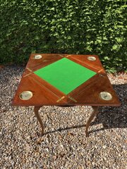 Victorian Mahogany Envelope Card Table With Drawer